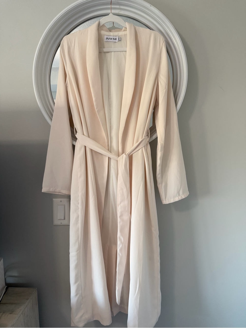 INAYAH Cream Open Front Duster Blazer Jacket Size XS/S